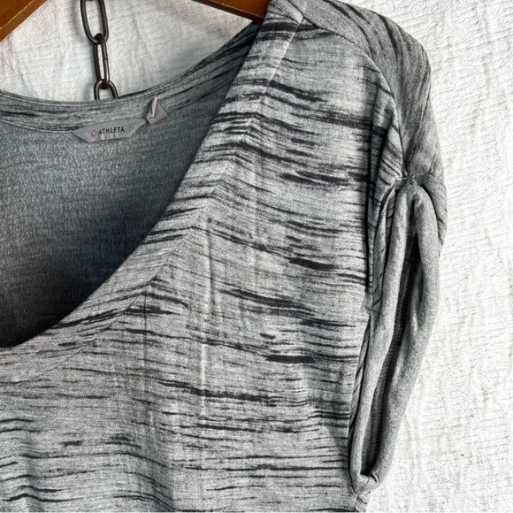 Athleta Energy Heather Grey Cozy Lounge Dress Not Your Moms Housedress Marled S - Picture 6 of 16